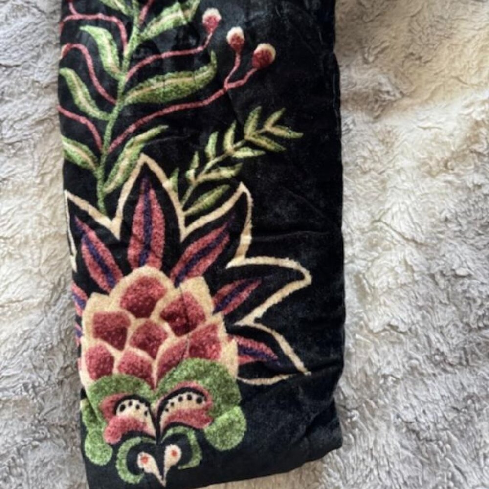 FARM Rio Black Marvelous Garden Puffer Jacket Exotic Tropical Leopard Print - Picture 15 of 16